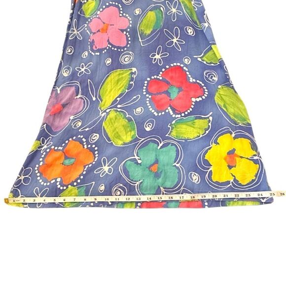 Vintage Jams World Tank Minidress — Floret Blue Print, Made in Hawaii, Rare Sz S - Picture 10 of 14